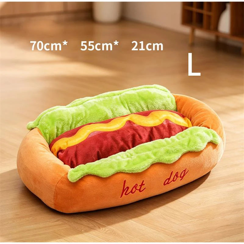 Hot Dog Shaped Pet Bed Four Seasons Usable Dog Mat Cute Puppy Sleeping Nest Soft Cat Bed Warm Comfortable Household Product