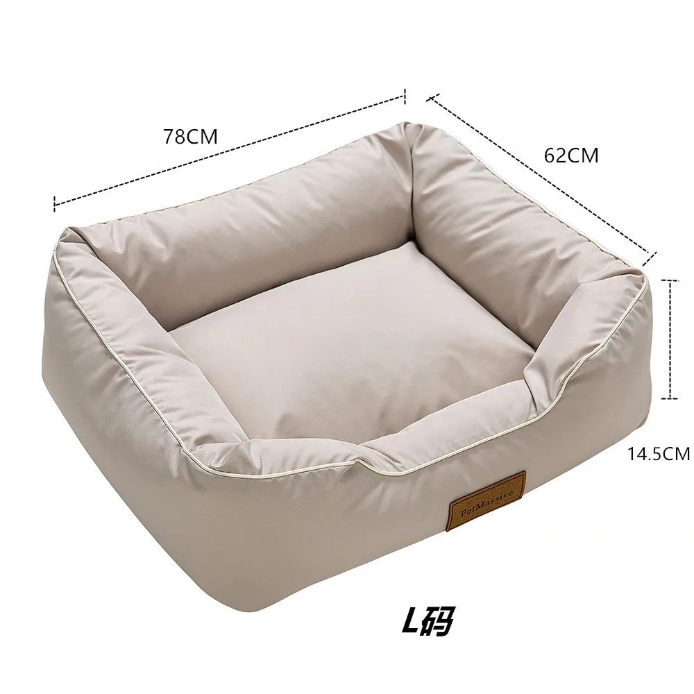 pet bed Wholesale Handmade Modern Pet Product New Top Seller Rectangle Dog Bed Removable Cat Bed House Solid Pattern Dog Calmin