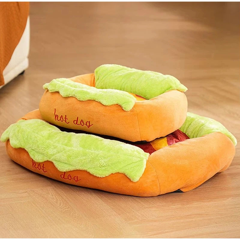 Hot Dog Shaped Pet Bed Four Seasons Usable Dog Mat Cute Puppy Sleeping Nest Soft Cat Bed Warm Comfortable Household Product