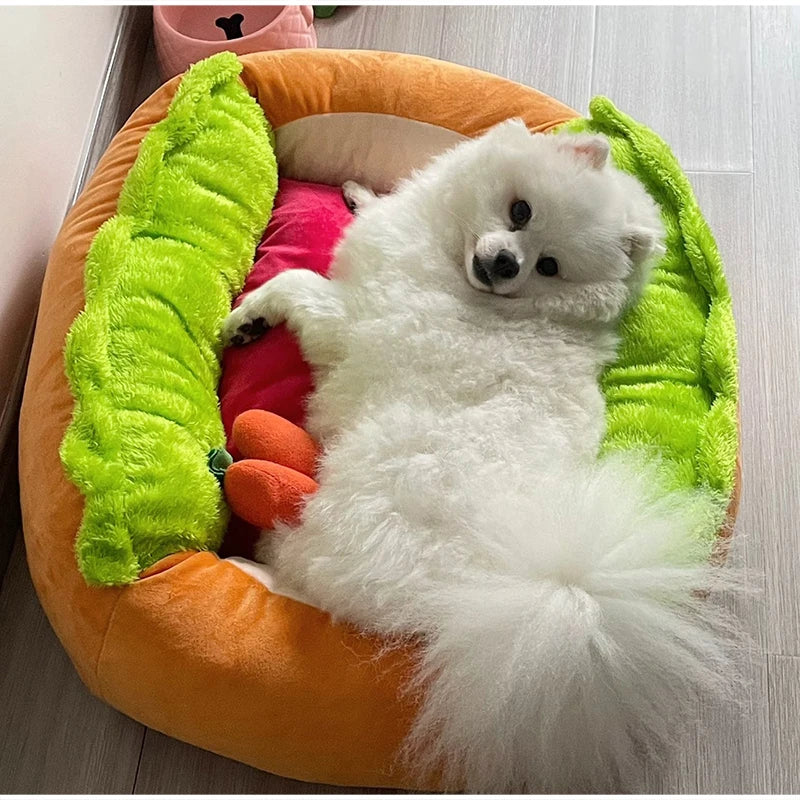 Hot Dog Shaped Pet Bed Four Seasons Usable Dog Mat Cute Puppy Sleeping Nest Soft Cat Bed Warm Comfortable Household Product