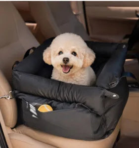 Car Pet Bed, Washable PU Leather Dog Mat, Portable Waterproof Bite-Resistant Small Dog Bed, Non-Slip Pet Car Supplies for Cats