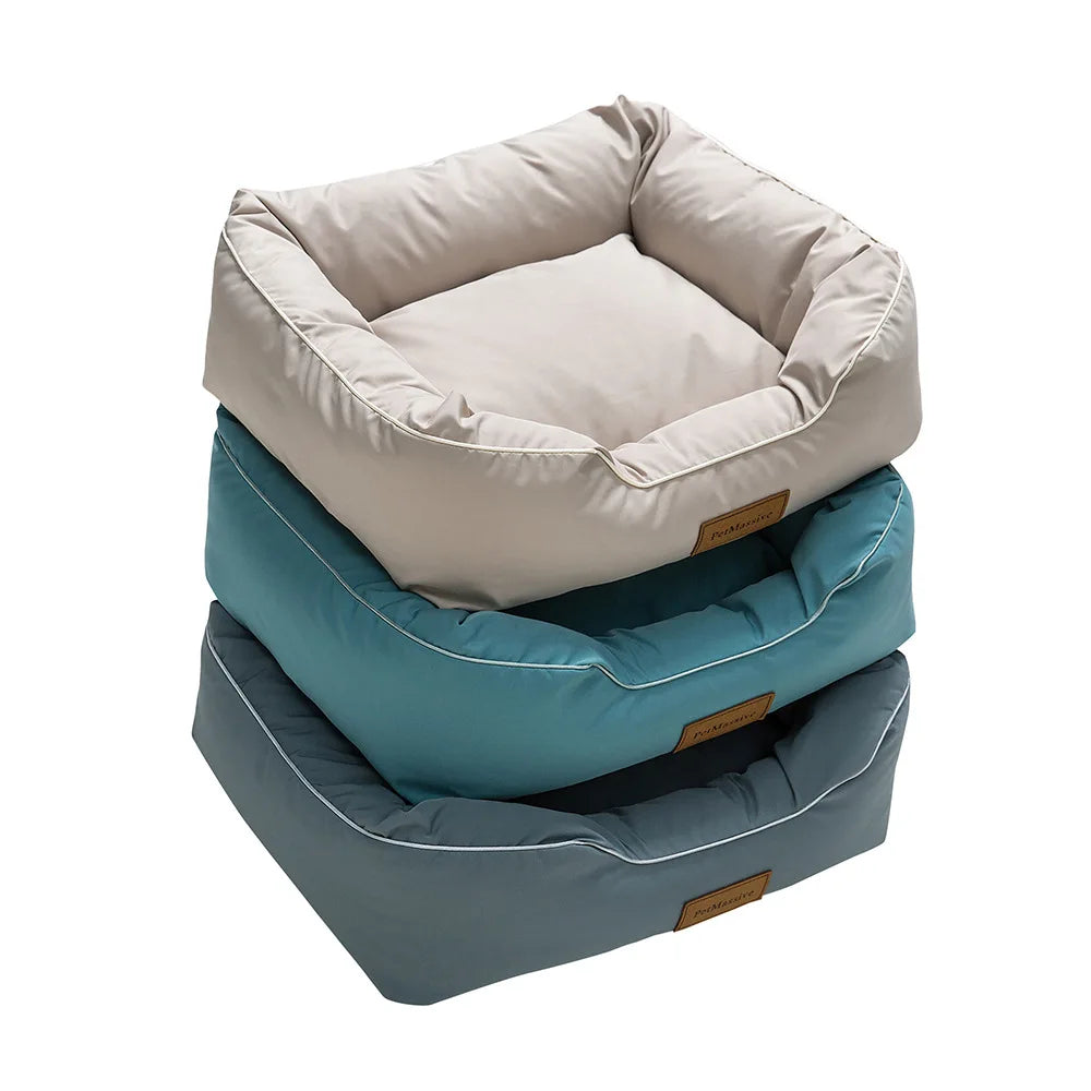 pet bed Wholesale Handmade Modern Pet Product New Top Seller Rectangle Dog Bed Removable Cat Bed House Solid Pattern Dog Calmin