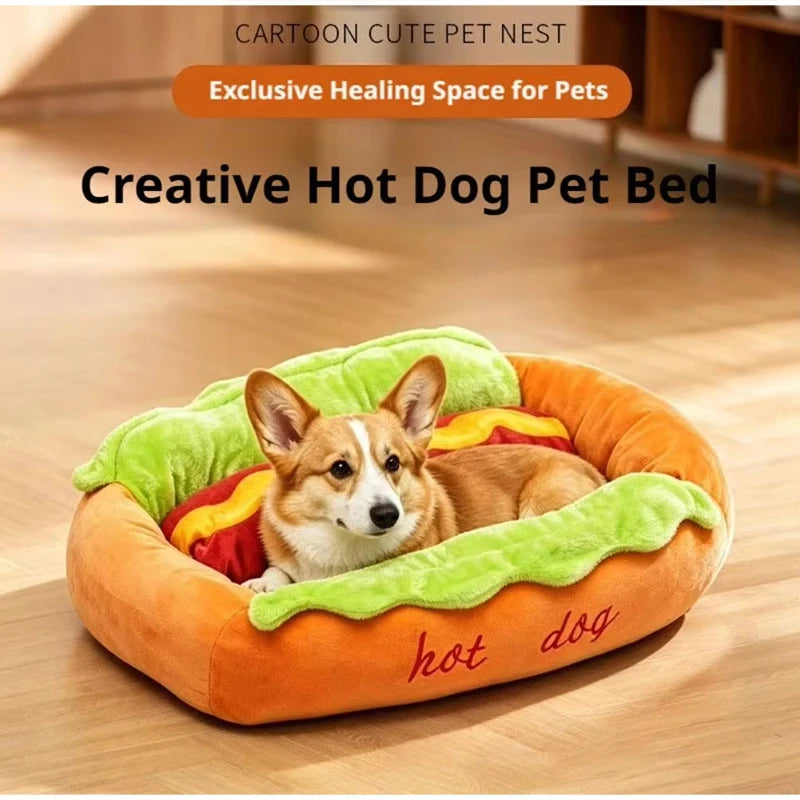 Hot Dog Shaped Pet Bed Four Seasons Usable Dog Mat Cute Puppy Sleeping Nest Soft Cat Bed Warm Comfortable Household Product