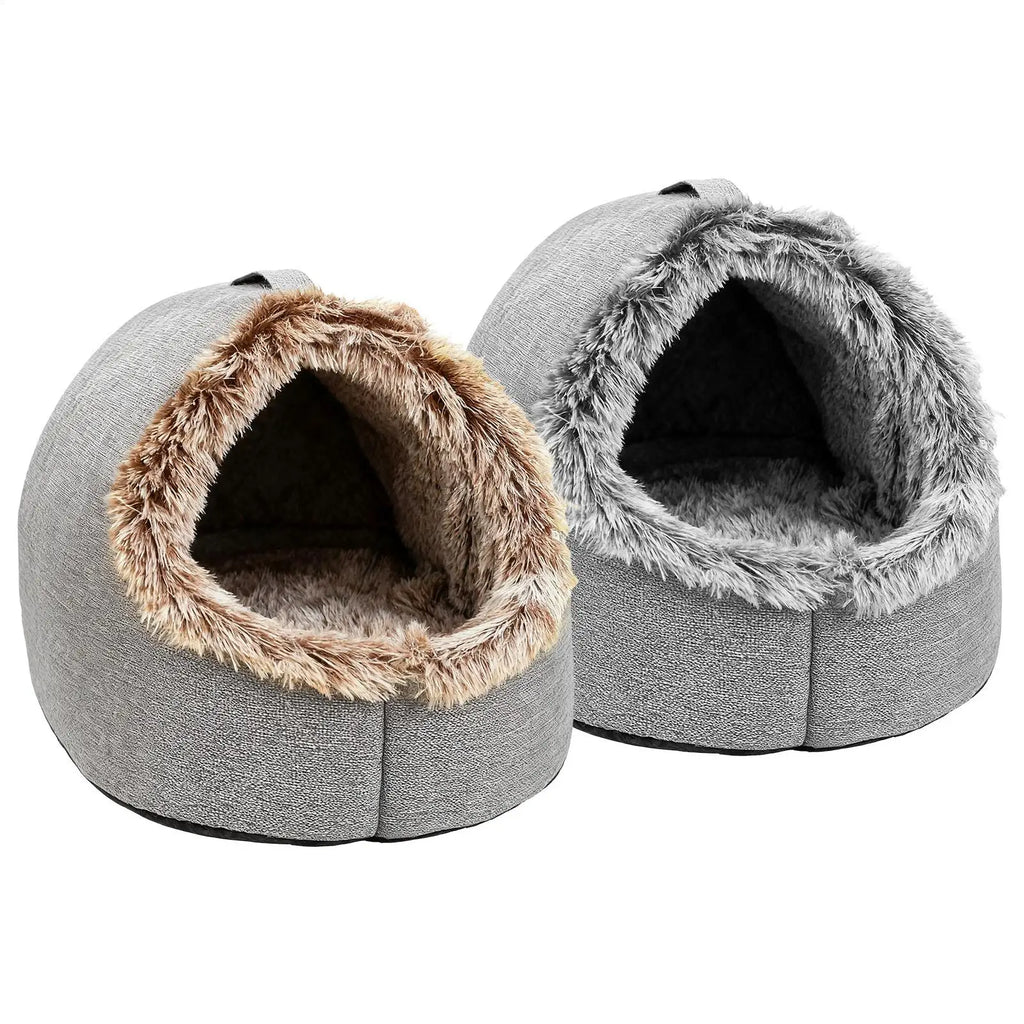 Pet House for Small Dog Cat Bed House Portable Enclosed Plush Pet Kitten Nest Winter Warm Soft Pet Cave Kennel Deep Sleep Sofa