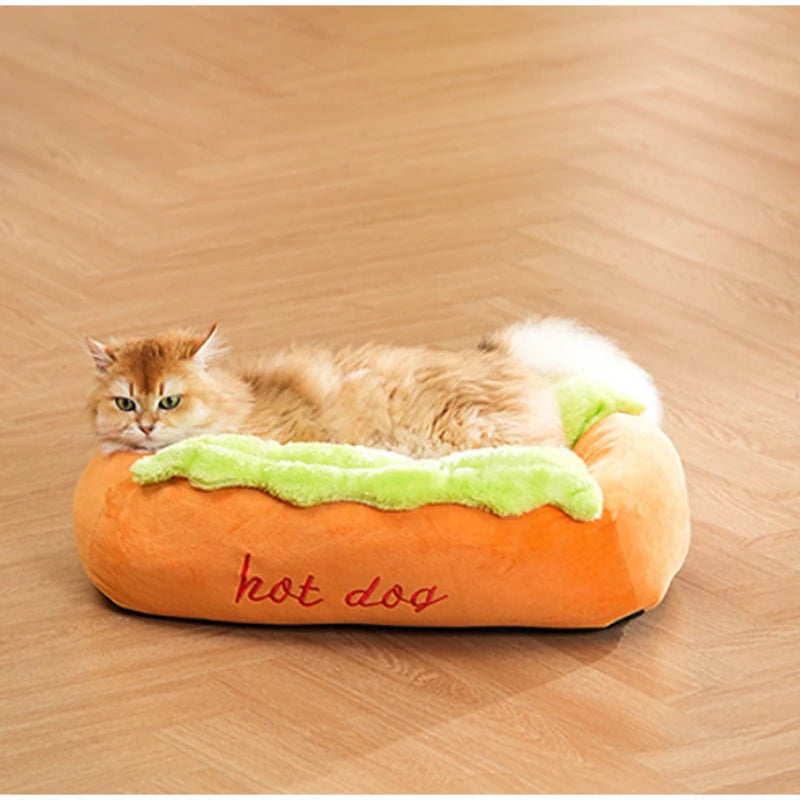 Hot Dog Shaped Pet Bed Four Seasons Usable Dog Mat Cute Puppy Sleeping Nest Soft Cat Bed Warm Comfortable Household Product
