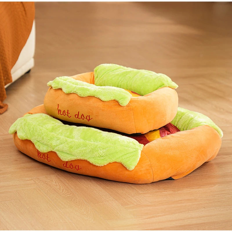 Hot Dog Shaped Pet Bed Four Seasons Usable Dog Mat Cute Puppy Sleeping Nest Soft Cat Bed Warm Comfortable Household Product