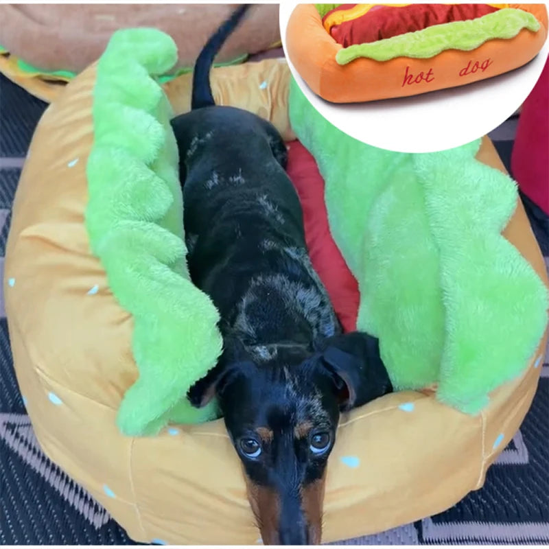 Hot Dog Shaped Pet Bed Four Seasons Usable Dog Mat Cute Puppy Sleeping Nest Soft Cat Bed Warm Comfortable Household Product
