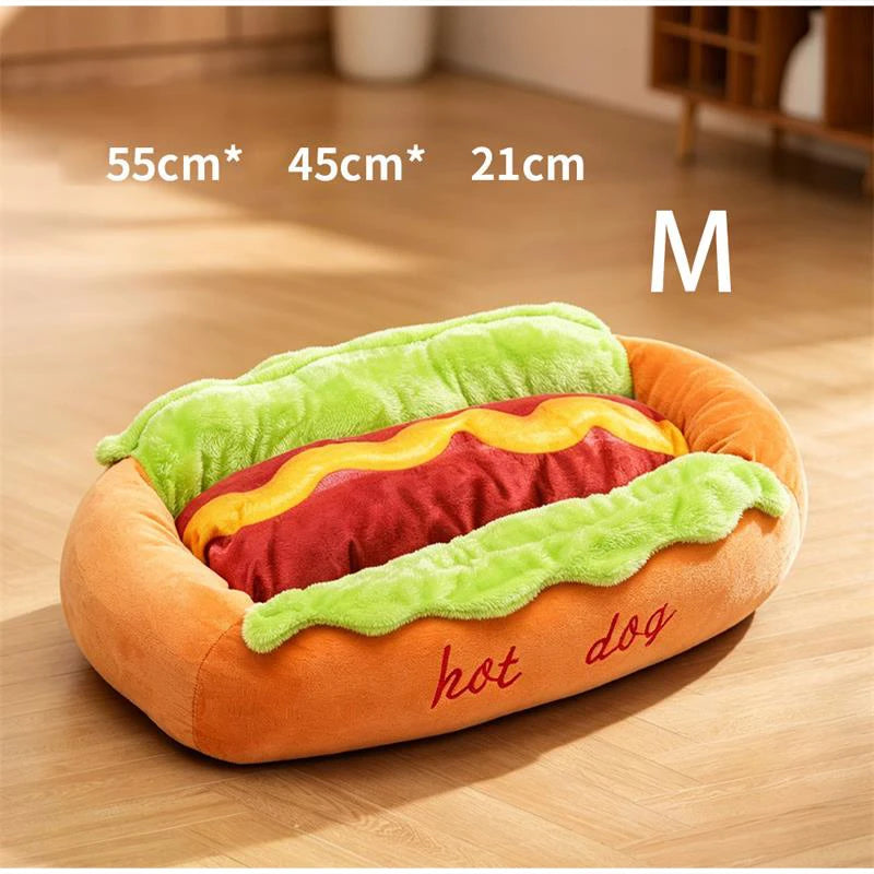 Hot Dog Shaped Pet Bed Four Seasons Usable Dog Mat Cute Puppy Sleeping Nest Soft Cat Bed Warm Comfortable Household Product