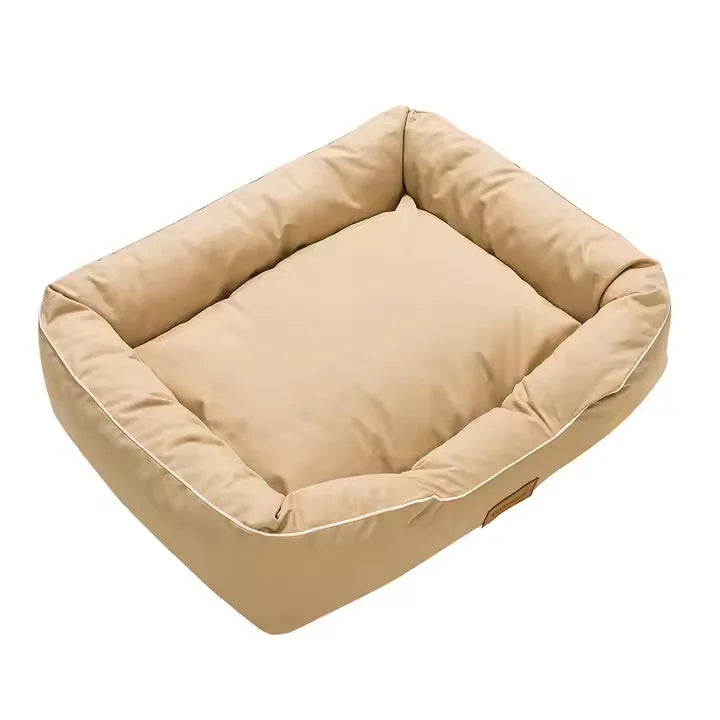pet bed Wholesale Handmade Modern Pet Product New Top Seller Rectangle Dog Bed Removable Cat Bed House Solid Pattern Dog Calmin