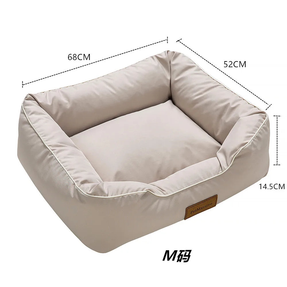 pet bed Wholesale Handmade Modern Pet Product New Top Seller Rectangle Dog Bed Removable Cat Bed House Solid Pattern Dog Calmin