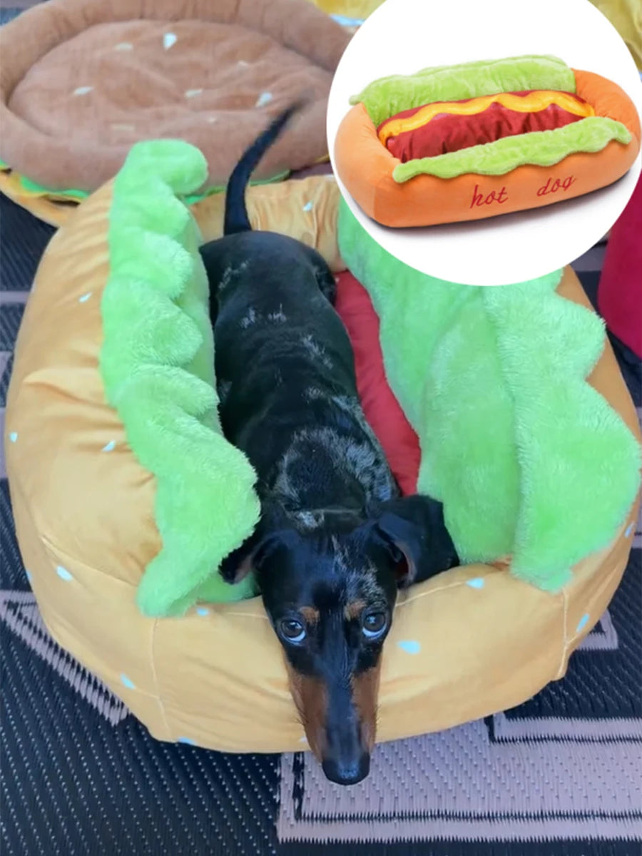 Hot Dog Shaped Pet Bed Four Seasons Usable Dog Mat Cute Puppy Sleeping Nest Soft Cat Bed Warm Comfortable Household Product