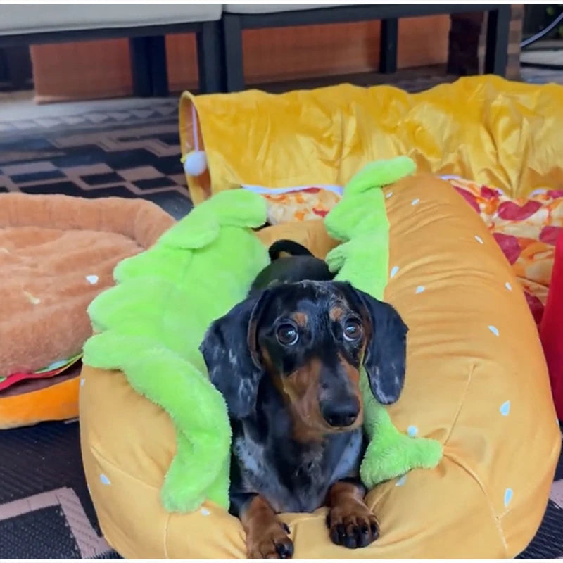 Hot Dog Shaped Pet Bed Four Seasons Usable Dog Mat Cute Puppy Sleeping Nest Soft Cat Bed Warm Comfortable Household Product