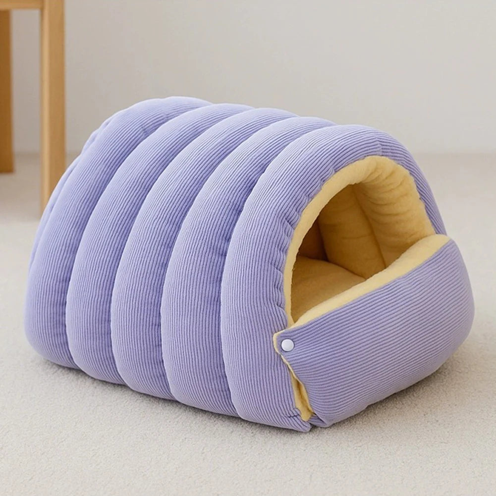 Removable Pet Bed,Pet Dog Cave Bed,Plush Thickening Fleece Warm Soft Beds For Puppy Cats Tent Sleeping Mats For Small Medium Pet