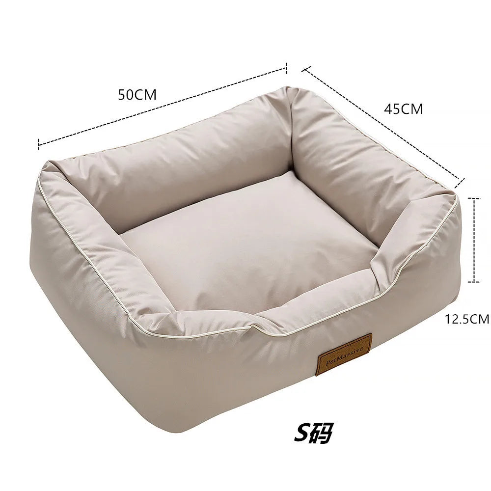 pet bed Wholesale Handmade Modern Pet Product New Top Seller Rectangle Dog Bed Removable Cat Bed House Solid Pattern Dog Calmin