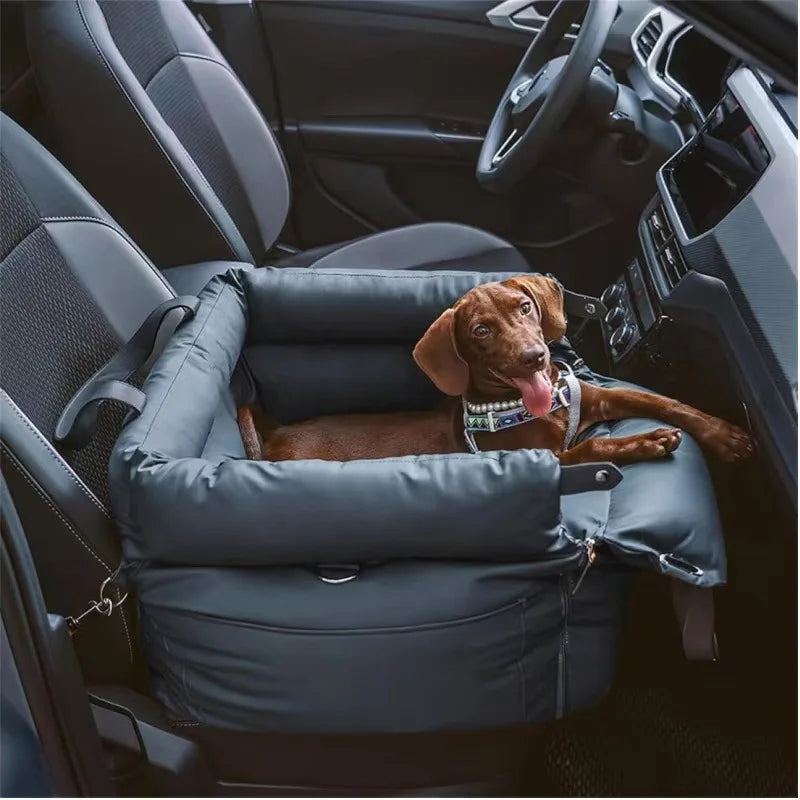 Car Pet Bed, Washable PU Leather Dog Mat, Portable Waterproof Bite-Resistant Small Dog Bed, Non-Slip Pet Car Supplies for Cats