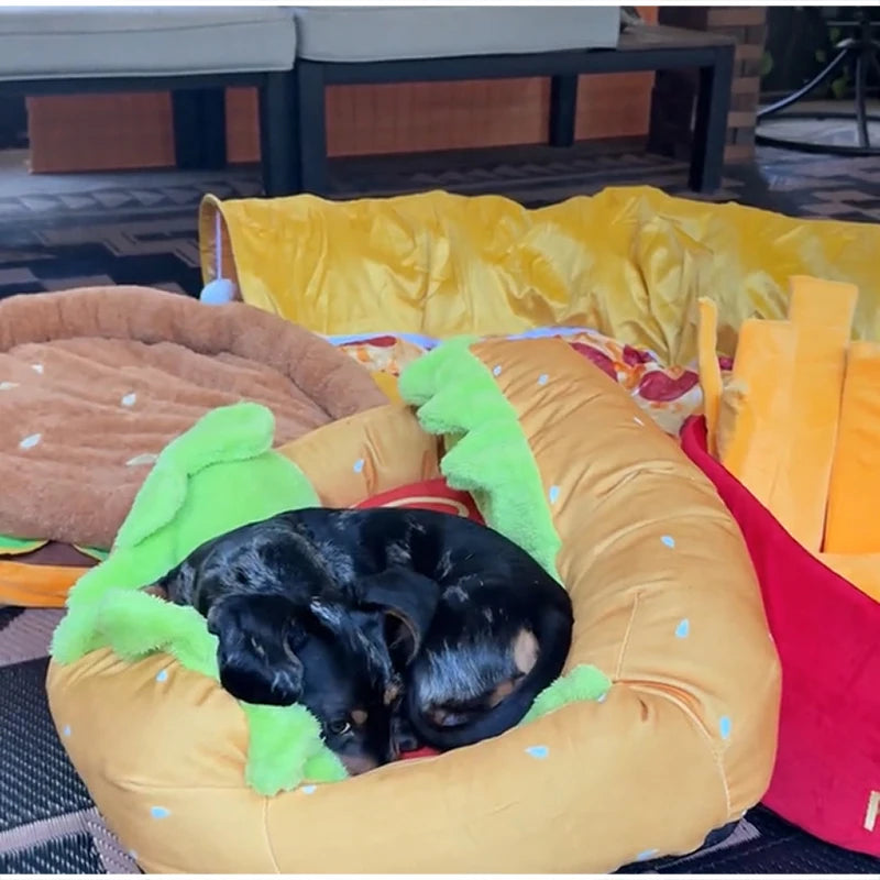 Hot Dog Shaped Pet Bed Four Seasons Usable Dog Mat Cute Puppy Sleeping Nest Soft Cat Bed Warm Comfortable Household Product
