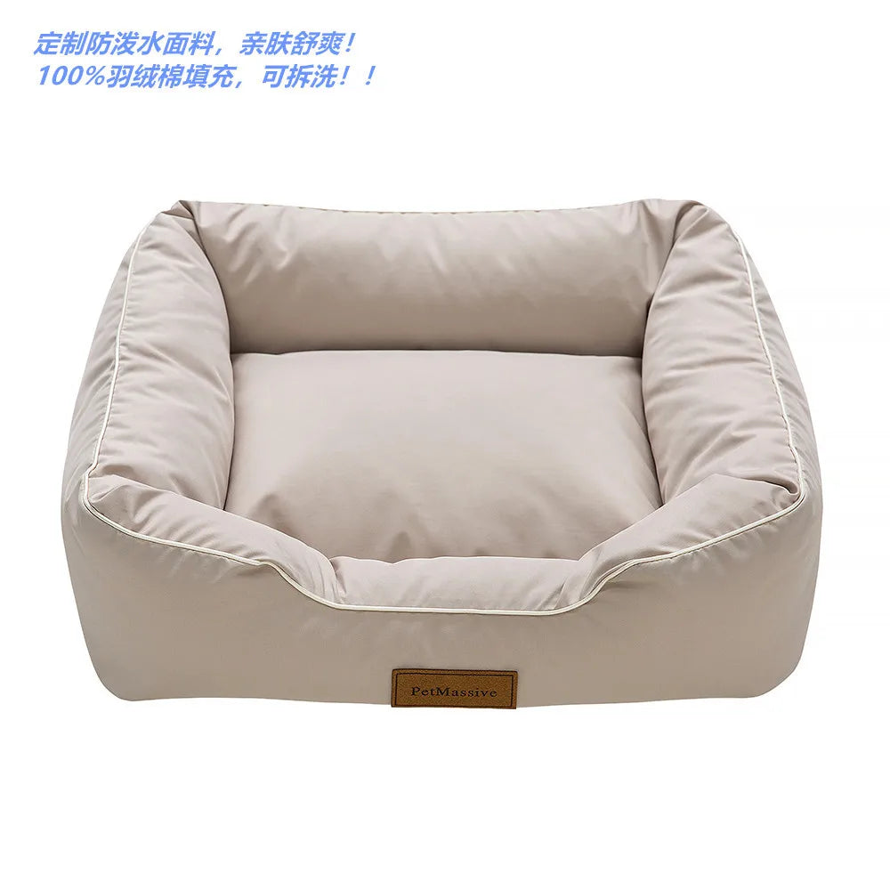 pet bed Wholesale Handmade Modern Pet Product New Top Seller Rectangle Dog Bed Removable Cat Bed House Solid Pattern Dog Calmin