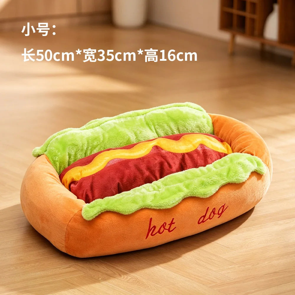 Hot Dog Shaped Pet Bed Four Seasons Usable Dog Mat Cute Puppy Sleeping Nest Soft Cat Bed Warm Comfortable Household Product